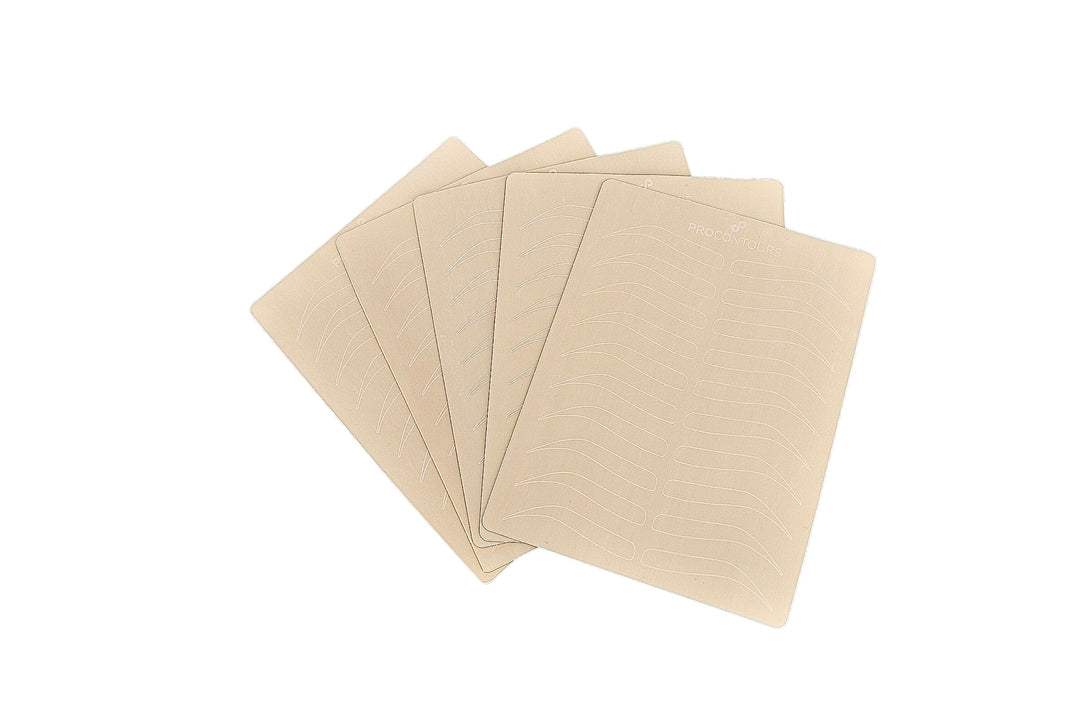 Silicone Practise Skins with Eyebrow Shapes 5pcs